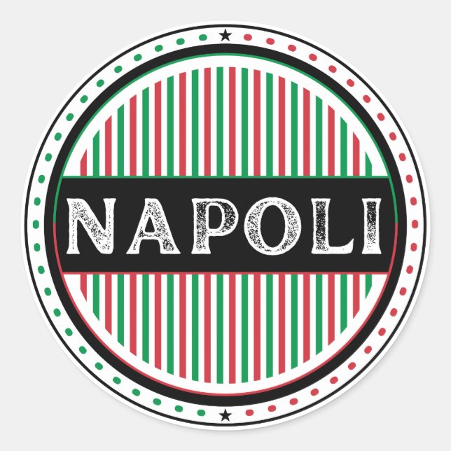 Napoli City Pride Emblem – Italian Identity Runder Aufkleber (Vorderseite)