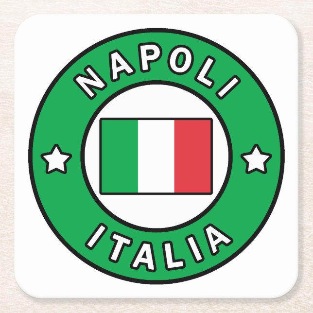 Napoli Italia Rechteckiger Pappuntersetzer (Vorderseite)