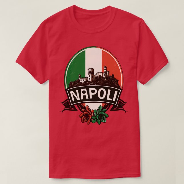 Napoli Italia Retro Italienische Region Design 3 T-Shirt (Design vorne)