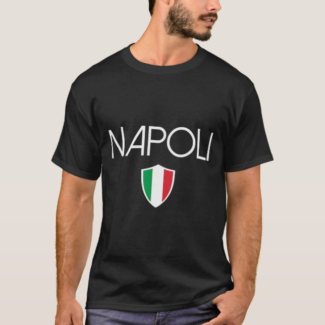 Napoli Italian Flag Naples Italy Soccer Souvenir T T-Shirt (Vorderseite)