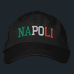 NAPOLI "Neapel" Italien Flaggenfarben Grün Rot Bestickte Baseballkappe<br><div class="desc">NAPOLI "Neapel" Italienischer Stadtname bestickt mit Italien Flag Farben Grün Weiß und Rot auf schwarzen Baumwollhut. Schenken Sie jedem,  der das schöne Land Italiens liebt,  ein wunderbares Geschenk!</div>