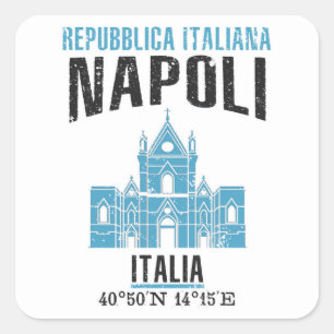 Napoli Quadratischer Aufkleber