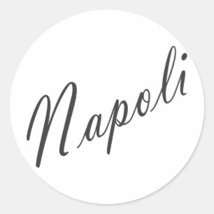 napoli runder aufkleber