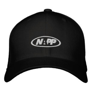 NAPP-Kappe in Schwarz Bestickte Kappe