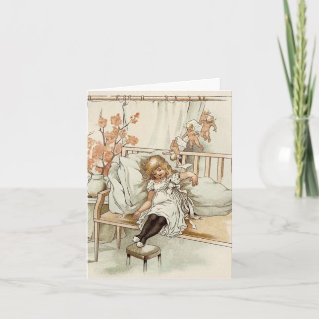 Napping Angel und Cherubs Dankeskarte (Vorderseite)