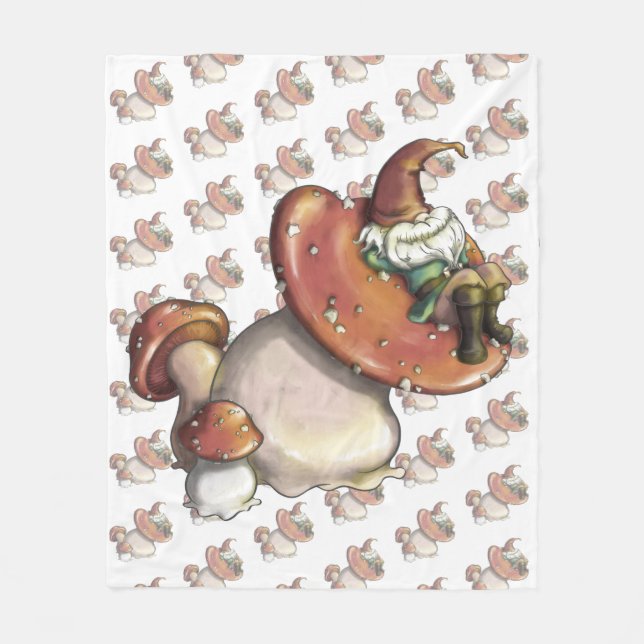 Napping Gnome Fleecedecke (Vorderseite)