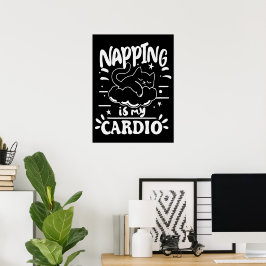 Napping ist mein einfaches, lustiges Katzen-Design Poster