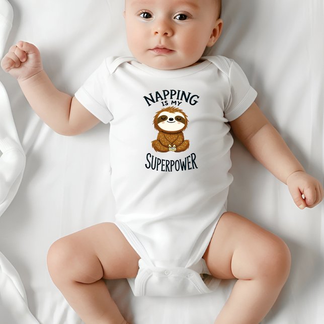 Napping ist mein Superpower Baby Bodysuit Strampler (Von Creator hochgeladen)