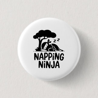 Napping Ninja Niedliche Schlaflosigkeit Ninja Art Button