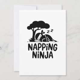Napping Ninja Niedliche Schlaflosigkeit Ninja Art Einladung