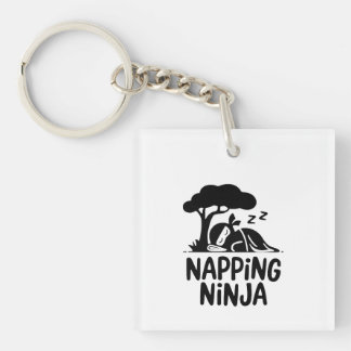 Napping Ninja Niedliche Schlaflosigkeit Ninja Art Schlüsselanhänger