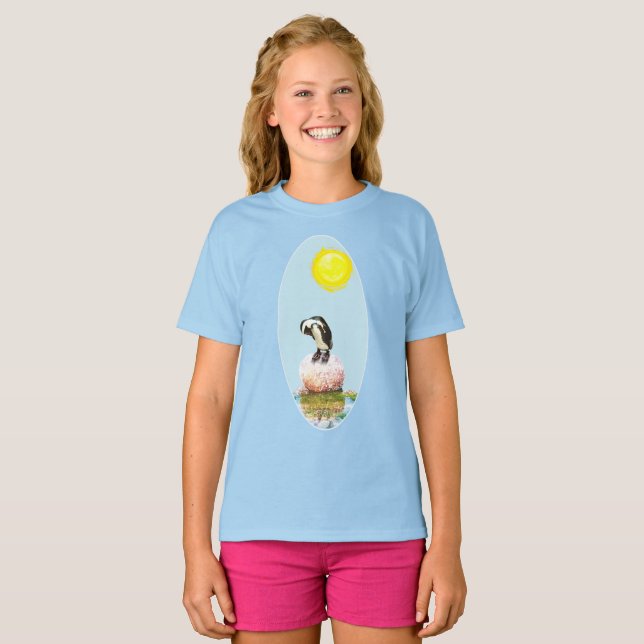 Napping Pinguin in der Sonne T-Shirt (Vorne ganz)