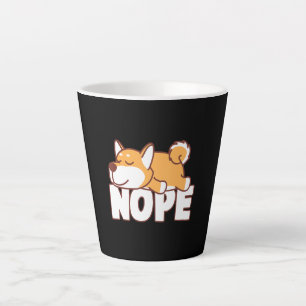 Napping shiba inu   lustiges nope faultierendes Ge Milchtasse