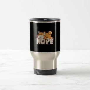 Napping shiba inu lustiges nope faultierendes Ge Reisebecher