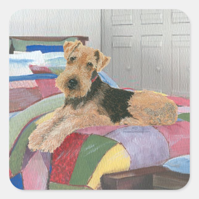 Naptime Quadratischer Aufkleber (Vorderseite)