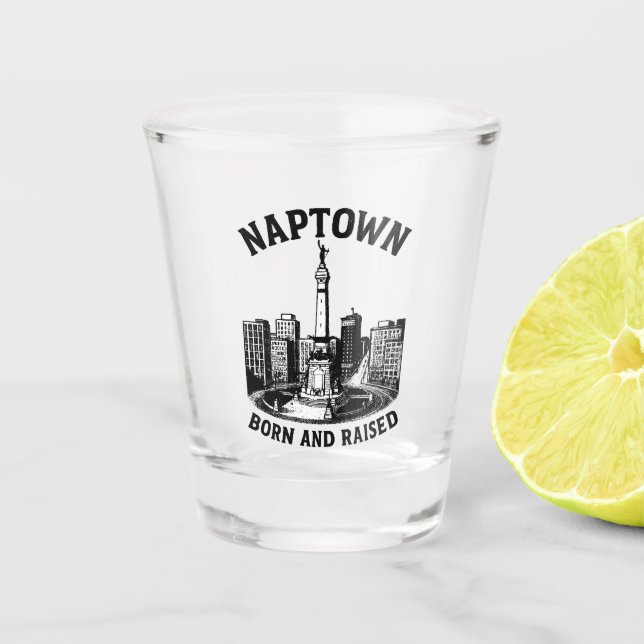 Naptown Indianapolis Indiana Glassware Schnapsglas (Vorderseite)