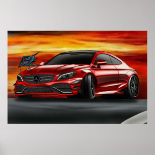 naquash Design mercedes amg c63 s Coupe Poster
