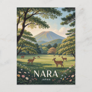 Nara Japan Park und Hirsch Szene Postkarte