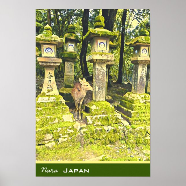 Nara Japan Reh Park Reiseprint Poster (Vorne)
