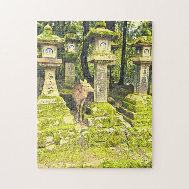 Nara Japan Reh Park Reiseprint Puzzle (Vertikal)