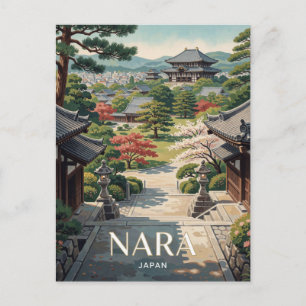 Nara Japan Vermilion Reise Postkarte