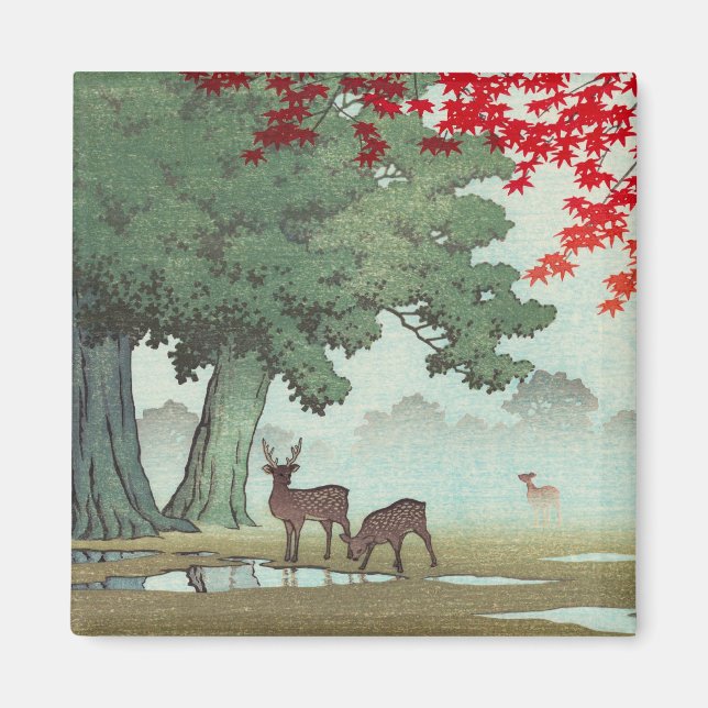 Nara Park Hasui Kawase shin hanga szenerie Kunst Magnet (Vorne)