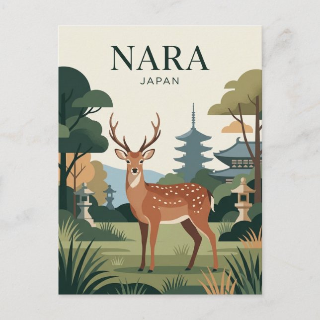 Nara Park Japan Postkarte (Vorderseite)