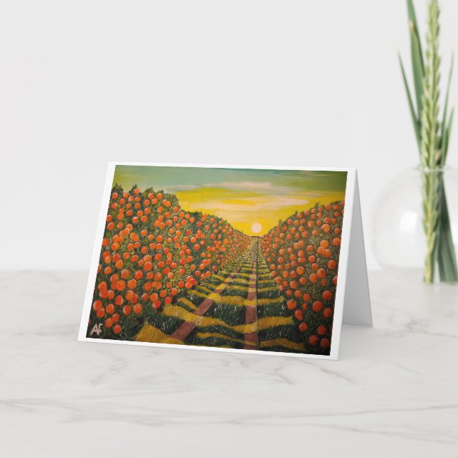 Naranjas de Valencia Malerei von Alfred Fox Karte (Vorderseite)