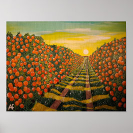 Naranjas de Valencia Malerei von Alfred Fox Poster