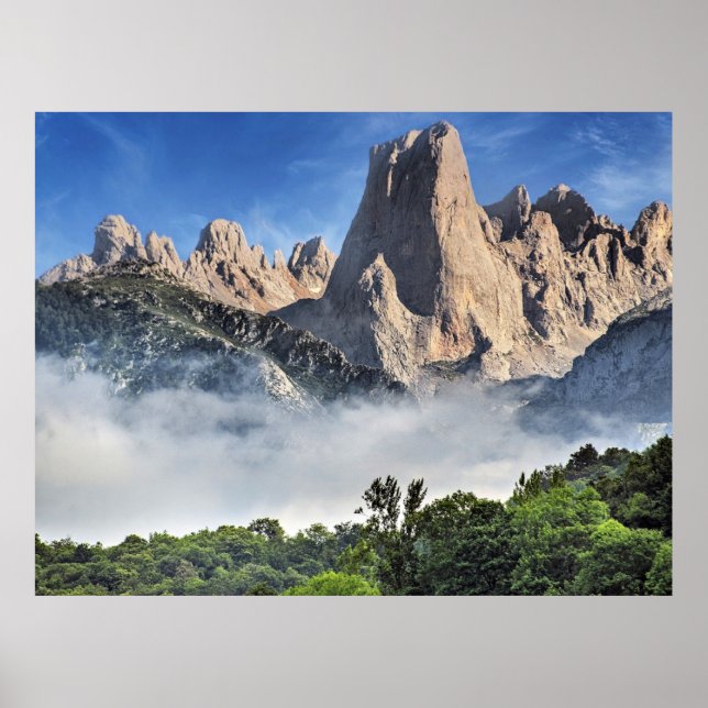 Naranjo de Bulnes, Kalksteinpark, Spanien Poster (Vorne)
