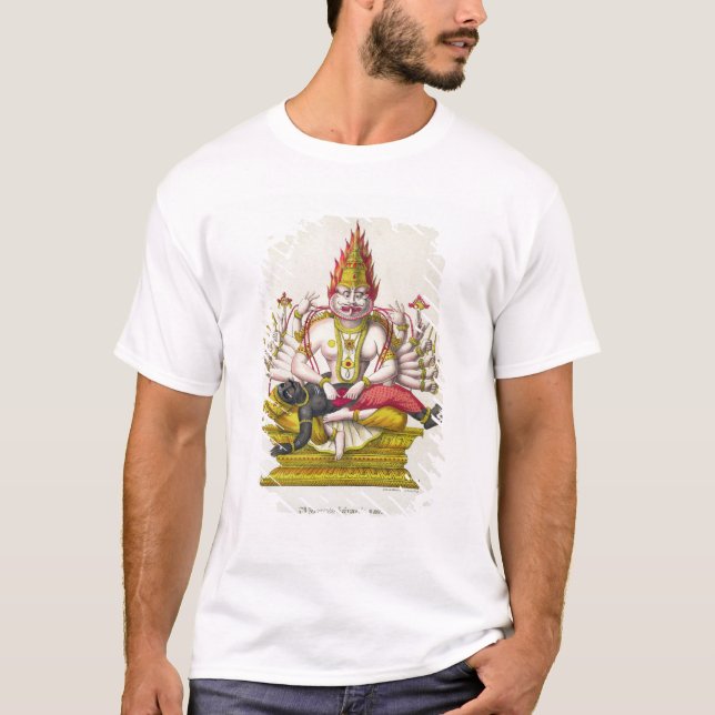 Narasimha, graviert von de Marlet (Farbelitho) T-Shirt (Vorderseite)