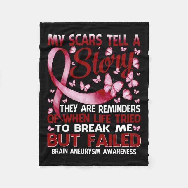 Narben erzählen eine Geschichte Gehirnaneurysma Be Fleecedecke (Vorderseite)