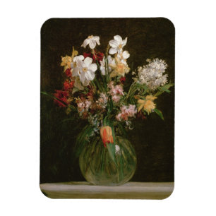 Narcisses Blancs, Jacinthes et Tulipes, 1864 Magnet