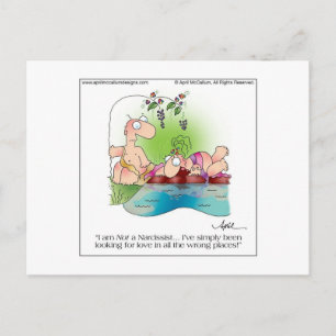 NARCISSIST FRAU Postcard bis April McCallum Postkarte