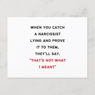 Narcissist Gaslighting Postkarte