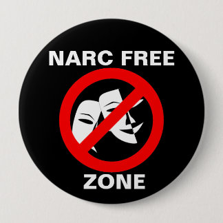 Narcissist-/Narc Freihafengebiet-Knopf-Schwarzes Button
