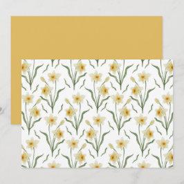 Narcissus Floral Botanical Note Card Mitteilungskarte
