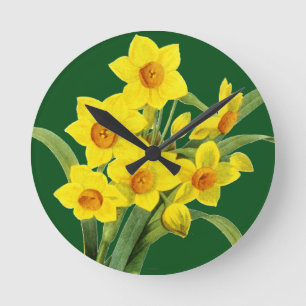 Narcissus (N Tazetta) Runde Wanduhr