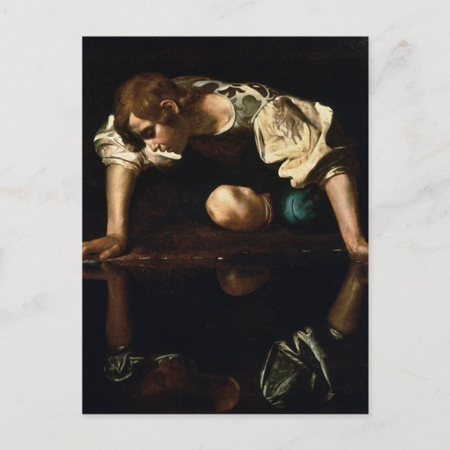 Narcissus von Caravaggio Postcard Postkarte (Vorderseite)