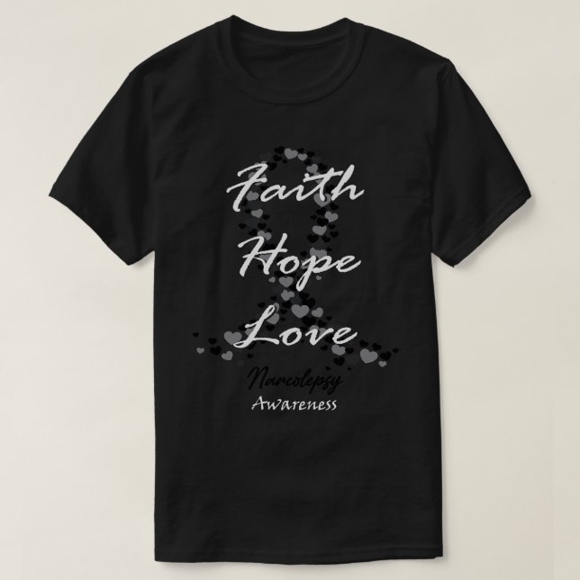 Narcolepsy Awareness Glaube Hoffnung Liebe Hoffnun T-Shirt (Design vorne)