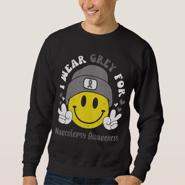 Narcolepsy Awareness Ribbon Support Geschenke Sweatshirt (Vorderseite)