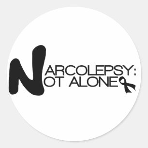 NARCOLEPSY: NICHT ALONE™ Klassiker-Aufkleber Runder Aufkleber