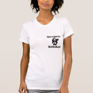 Narcolepsy Stinks Skunk Awareness Design T-Shirt