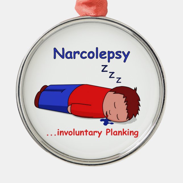 Narcolepsy… unfreiwilliger Planking Silbernes Ornament (Vorne)