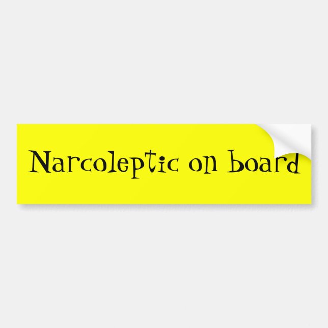 Narcoleptic an Bord Autoaufkleber (Vorne)
