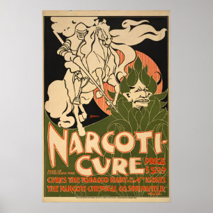 Narcoti Cure - Mit dem Rauchen aufhören - Vintage  Poster