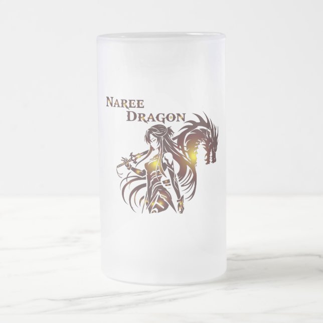 Naree-Drachen-Bierglas Mattglas Bierglas (Mittel)
