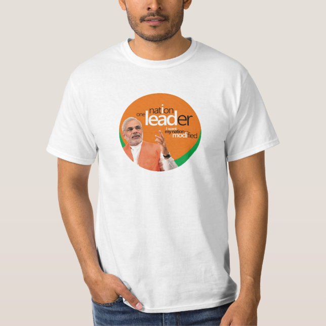 Narendra Modi 1Nation 1PM T-Shirt (Vorderseite)