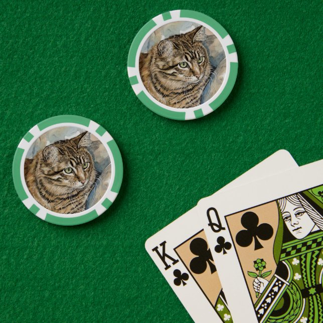 Nari - Eine Studie meiner Katze Pokerchips (Pokertisch (doppelt))