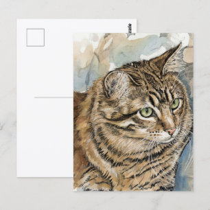 Nari - Eine Studie meiner Katze Postkarte